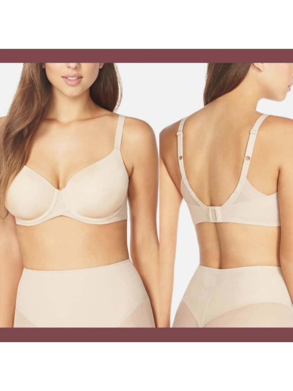 Wacoal Ultimate Side Smoother Contour Full Figure Bra 853281 Women’s 38DD Beige